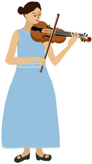 girl playing violin