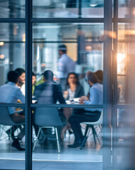 Group of business executives in boardroom discussing strategy and planning projects, symbolizing leadership, teamwork, cooperation, and innovation in modern corporate environment