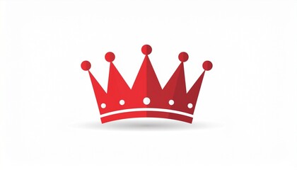 Obraz premium Red crown on white background symbolic