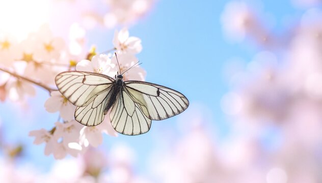 A vibrant butterfly with intricate patterns rests delicately atop a cluster of colorful flowers, showcasing nature's beauty in a sunlit garden.