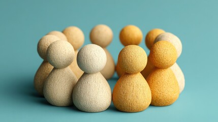 Group of wooden figures depicting the community co-op model concept emphasizing membership and cooperative principles