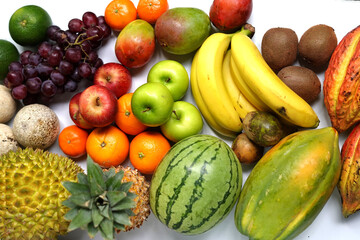 Healthy Organic Fruits Collection Background.