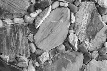 Black and white stone floor background