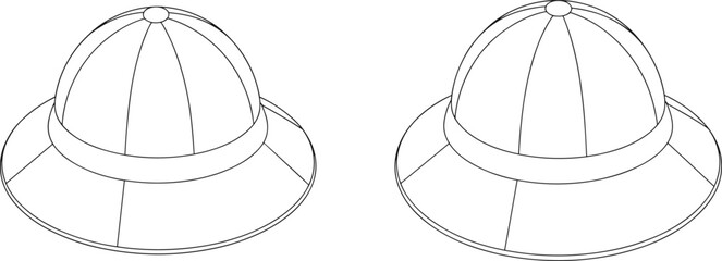 Technical Fashion Flat Sketch of a Short Sleeve Lab Coat or Workwear Shirt, Notched Lapel Collar and Patch Pockets, Uniform Apparel Vector Outline Template.