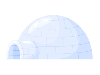 Traditional Inuit Igloo Isolated Illustration