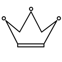 crown icon isolated on white background