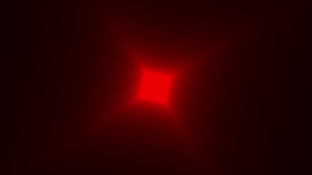 Abstract Red Diamond Shape Glowing Light Flare Dark Background Dynamic Energy Pulse Motion Graphic video