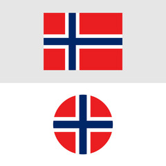 Obraz premium Norway Flag with Nordic Cross...