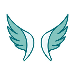 Obraz premium Black Wings Graphic Icon for Web and Graphic Design