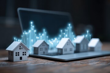 Online Real Estate Listings Data Analysis Market Trends Smart Home Technology Digital Investment House Models Laptop Analysis Internet