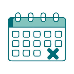 Cancelled Calendar Icon for Web and Graphic Design