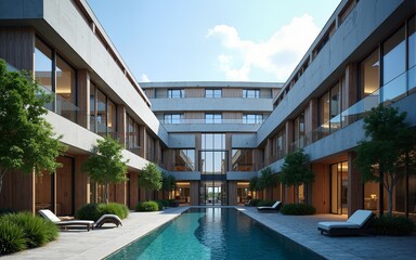 modern corporate or college campus. High quality