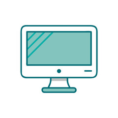 Desktop Monitor Icon for Web and Graphic Design