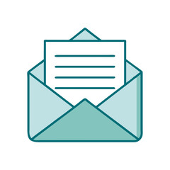 Envelope With Letter Icon for Web and Graphic Design