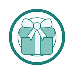 Gift In Circle Icon for Web and Graphic Design