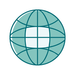 Globe Website Internet Icon for Web and Graphic Design