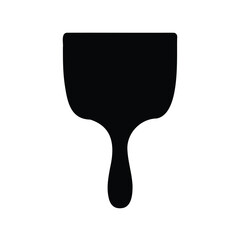 Abstract Silhouette of a Cleaning Squeegee Tool with Handle and Blade