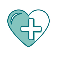 Heart And Cross Combo Icon for Web and Graphic Design