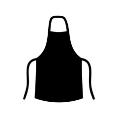 Simple Black Apron Illustration for Cooking, Baking, and Kitchen Protection