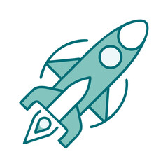 Orbit Launch Icon for Web and Graphic Design