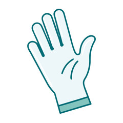 Raised Gloved Hand Ready to Clean Icon for Web and Graphic Design