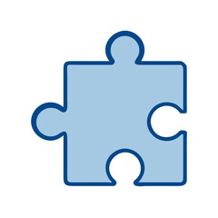 Single Square Puzzle Tile Icon for Web and Graphic Design