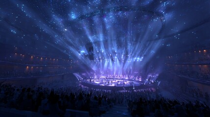 Experience a virtual concert in the metaverse  live music performance in a digital arena