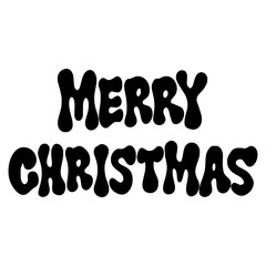 Merry Christmas lettering hand drawing