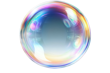 Iridescent sphere refracting light