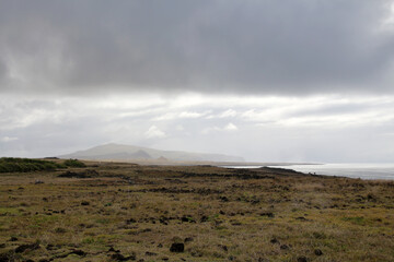 Coastal landscape in Easter Island, Chile, South America 