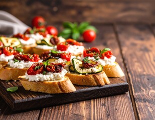 A rustic wooden cutting board with a smooth surface, showcasing rich grain patterns and warm tones, perfect for food preparation or serving.