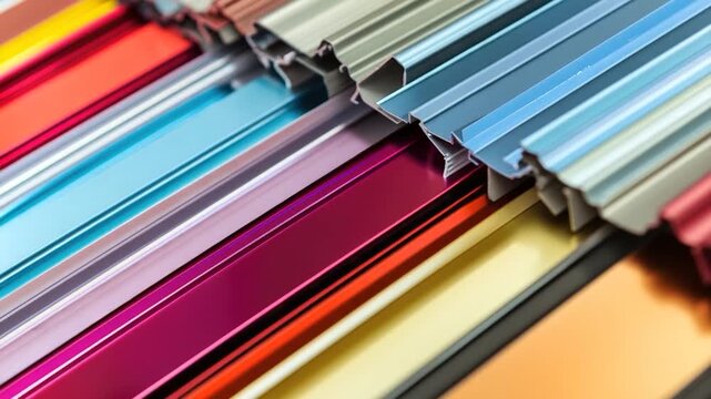 Close-up photo of various colored samples