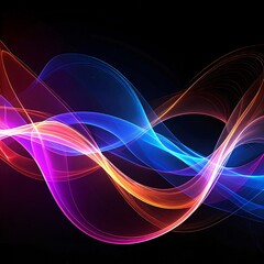 Vibrant abstract wallpaper featuring dynamic, colorful waves in HDX1080 resolution, blending hues of blue, pink, and yellow for a lively visual experience.