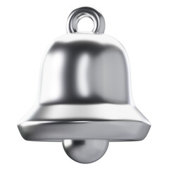 Realistic 3D Metallic Bell Notification