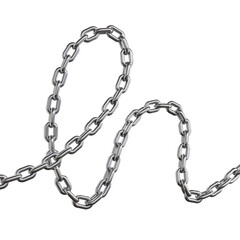 Obraz premium Realistic 3D Metal Chain Letter H