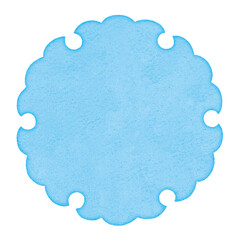 水色の雪輪紋様・水彩風の和風背景素材