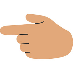 Right Hand Index Finger Pointing Forward In A Simple Flat Design Isolated On A Transparent Background