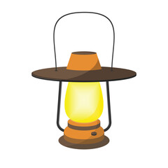 cartoon style lantern vector illustration