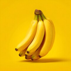 banana on yellow background