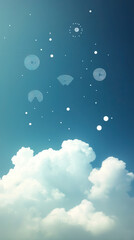 Digital art showcase cloudy sky abstract design creative environment aerial view modern concepts for visual impact