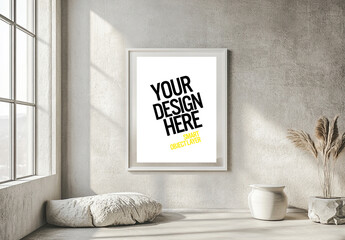 Mock up of a photo frame 