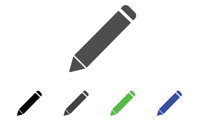 A set of colorful pens, markers, and highlighters for school or office drawing and writing as a vector illustration