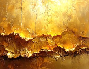 Golden textured abstract landscape