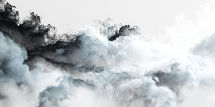 Soft gray smoke rises, swirling gently in delicate patterns. The transparent background allows the smoke’s movement to stand out, creating a soothing, fluid effect. PNG background. - Powered by Adobe