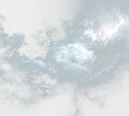 Fototapeta premium A gentle flow of smoke curls through the air, creating soft, twisting patterns. The transparent background allows the smoke’s movement to be highlighted. PNG background.