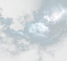 A gentle flow of smoke curls through the air, creating soft, twisting patterns. The transparent background allows the smoke’s movement to be highlighted. PNG background.