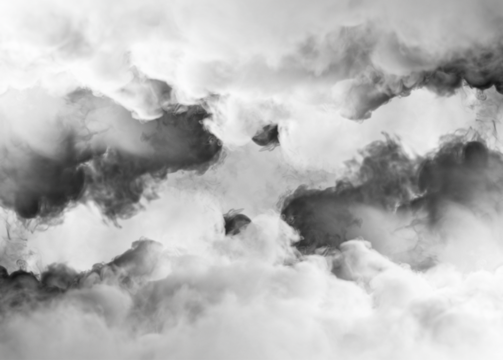 Abstract white smoke fog effect isolated on a black background. Fog or smoke, white smog clouds on floor, isolated transparent special effect. Transparency only in PNG