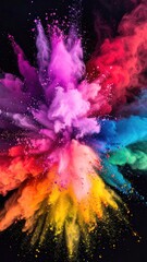 Colorful powder explosion on black (1)