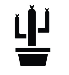 cactus icon A simple toilet bowl isolated on white is a classic vector icon symbol for business design illustrations