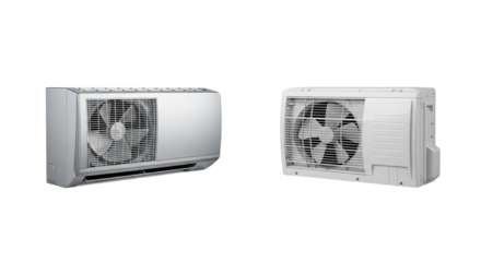 Isolated Set of Air Conditioner Indoor and Outdoor Units